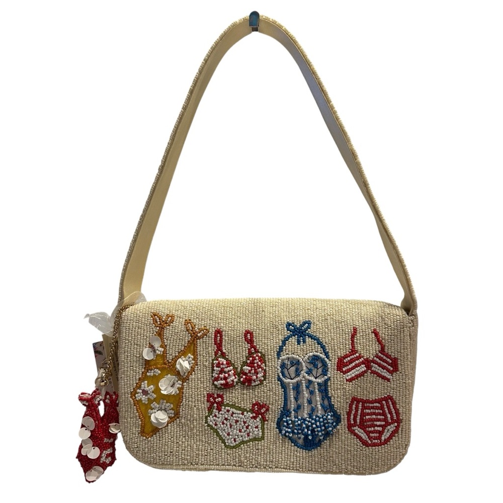 NWT Viral Bikini Swimsuit Beaded Shoulder Bag Handcrafted in India
